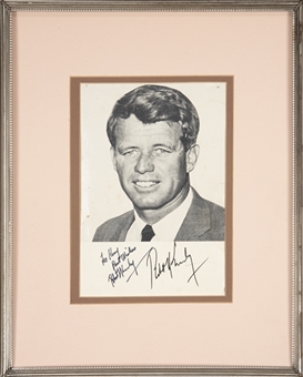 Robert Kennedy Signed and Framed US Senator Campaign Photo (Beckett)